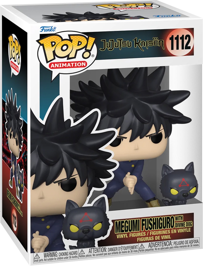 FUNKO ACTION FIGURES FUNKO POP JUJUTSU KAISEN MEGUMI W/DOGS FUNKO ACTION FIGURES FUNKO POP JUJUTSU KAISEN MEGUMI W/DOGS